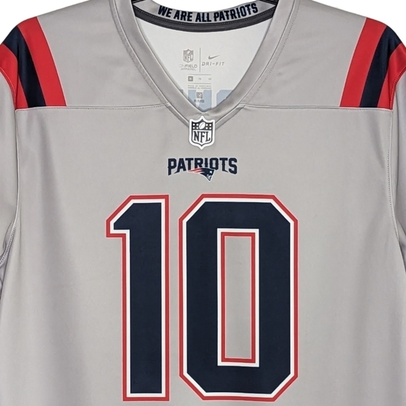 NE Patriots Mac Jones #10 Nike Gray Inverted Official NFL Legend Jersey Size XL - Picture 4 of 16